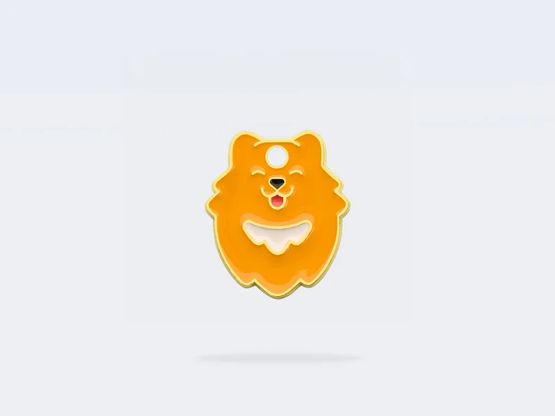 Médaille spitz pour chien