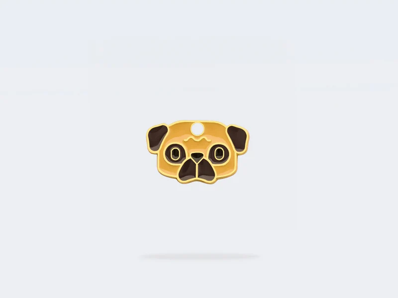 Médaille carlin pour chien