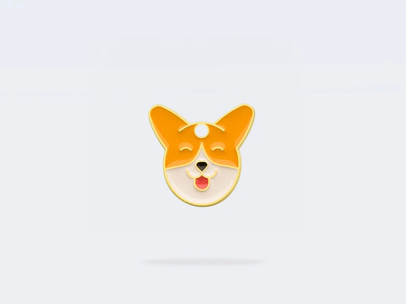 Médaille corgi pour chien