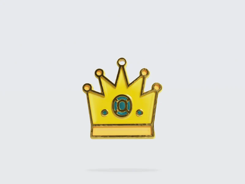 La médaille chat couronne à graver