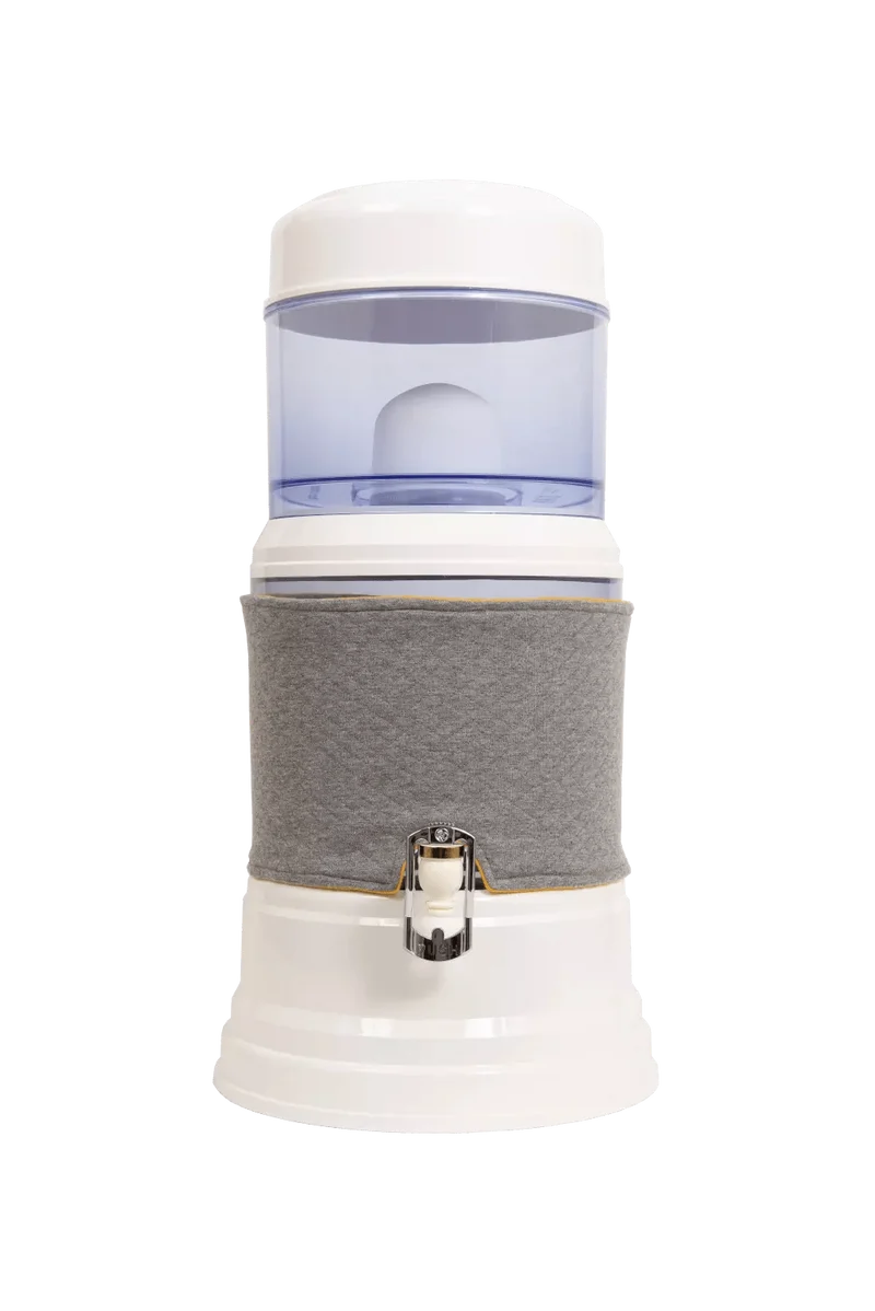 Pack EVA BEP 7 L – Cuve inférieure en verre et housse gris clair-jaune