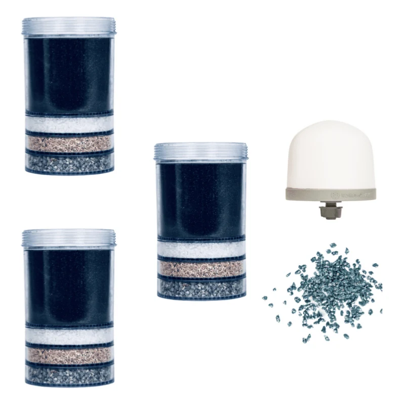 Pack filtration EVA – 3 cartouches Ultimate, 1 céramique et 1 recharge de minéraux