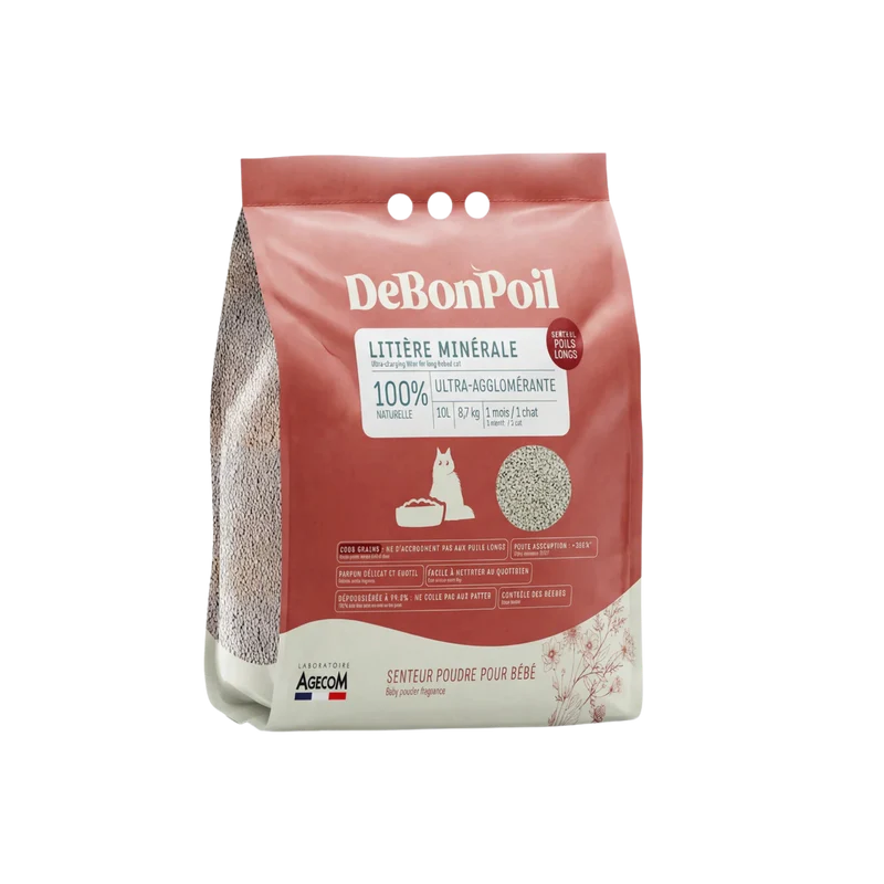 Litière minérale spéciale poils longs