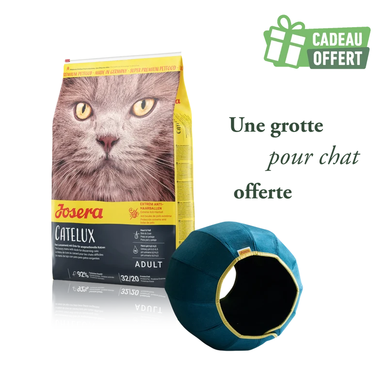 Catelux 10kg + 1 grotte offerte