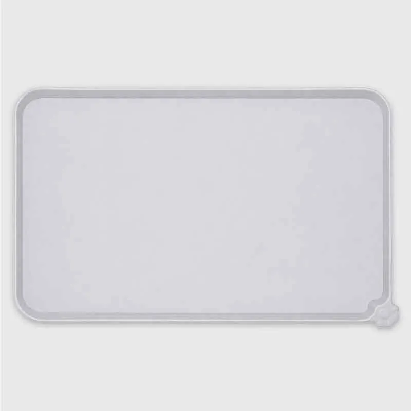 Tapis d’alimentation en silicone pour chiens et chats | Tapis imperméable pour animaux, gris – Tapis de gamelle pour animaux