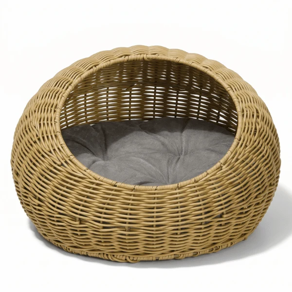 Niches pour chats - En osier tressé et coussin moelleux - Osiria™