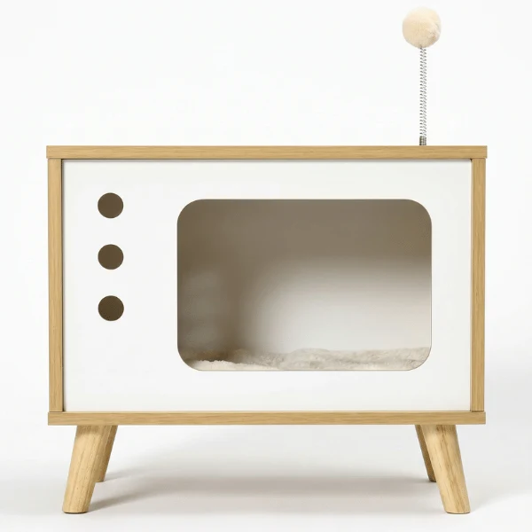 Maison en bois pour chat - Surélevé coussin table basse - Coconova™