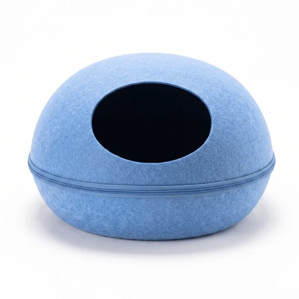 Maison chats - Ovale en feutre doux avec ouverture - OvaBulle™