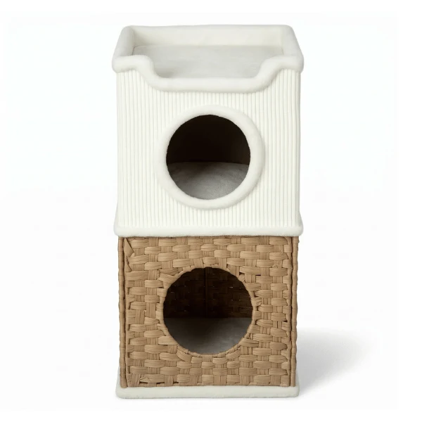 Cabanes pour chat - 3 niveaux griffoir cachette et confort - TriCube™