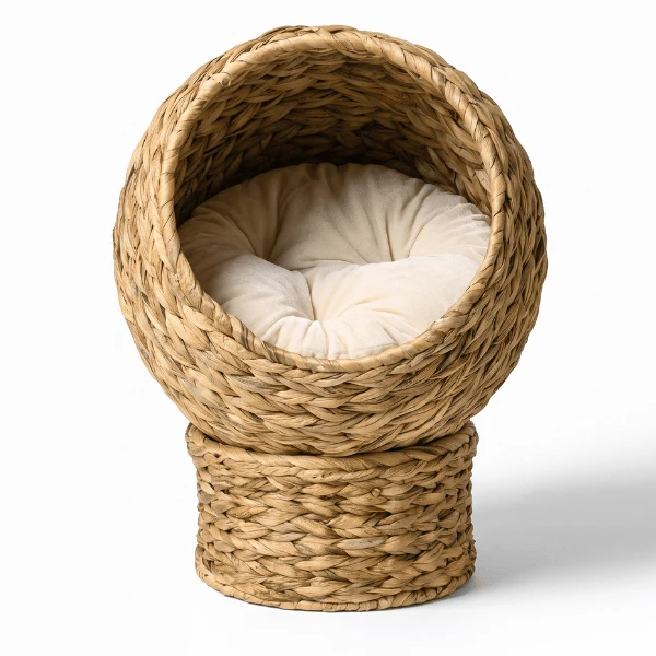 Maison pour chat intérieur - Osier cocon rotatif surélevée - Ropod™