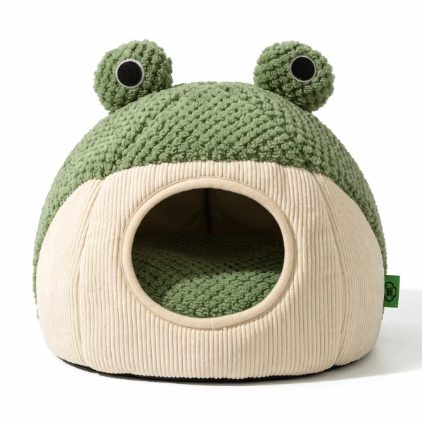 Abri chats - Grenouille apaisant anti stress semi-fermé - FrogNest™