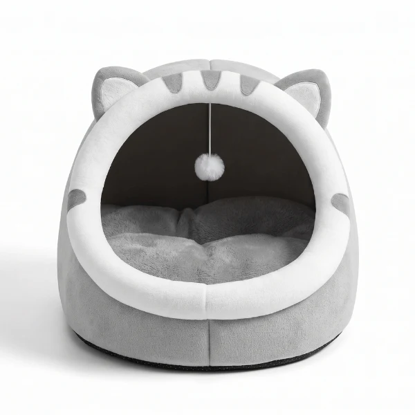Maisonnette pour chat - Douillette à grande ouverture - PurrPaws™