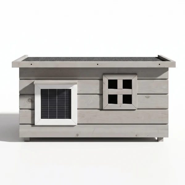 Maison pour chat extérieur rectangulaire en bois surélevé - CabaNest™