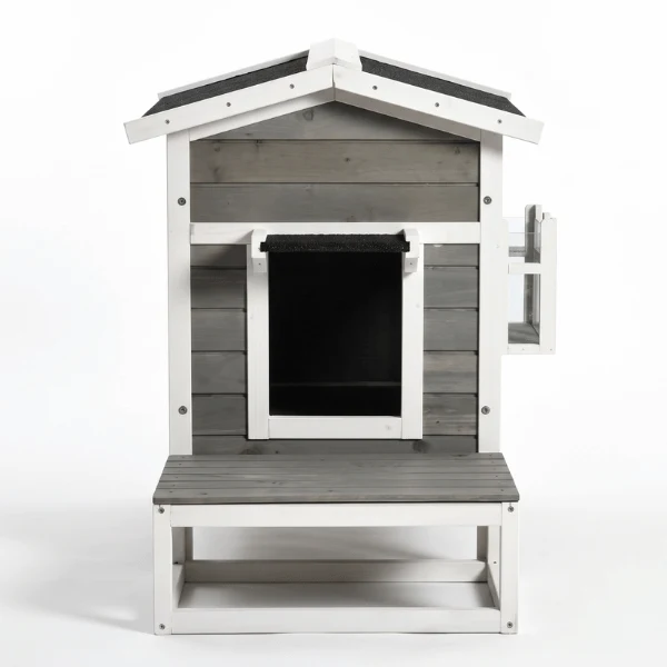 Niche exterieur pour chat - Surélevée étanche en bois - GreenShelter™