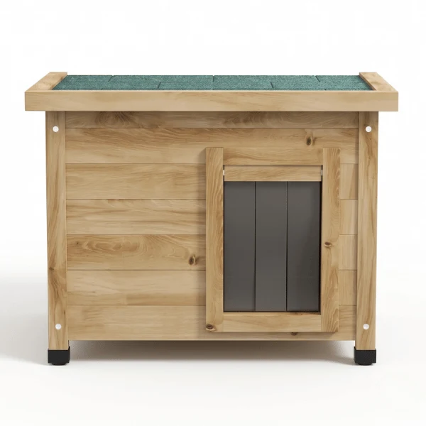 Cabane chat extérieur en bois étanche et surélevée - WoodHaven™