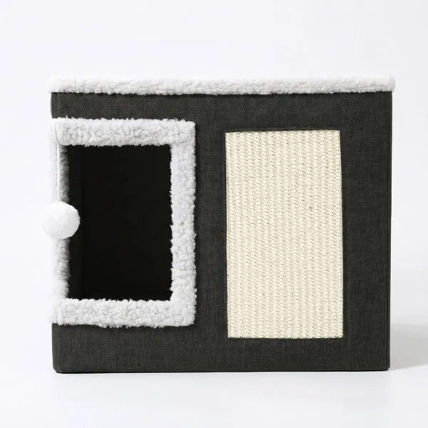 Niche a chat - Polyvalente pliable couchage avec griffoir - RelaxCube™