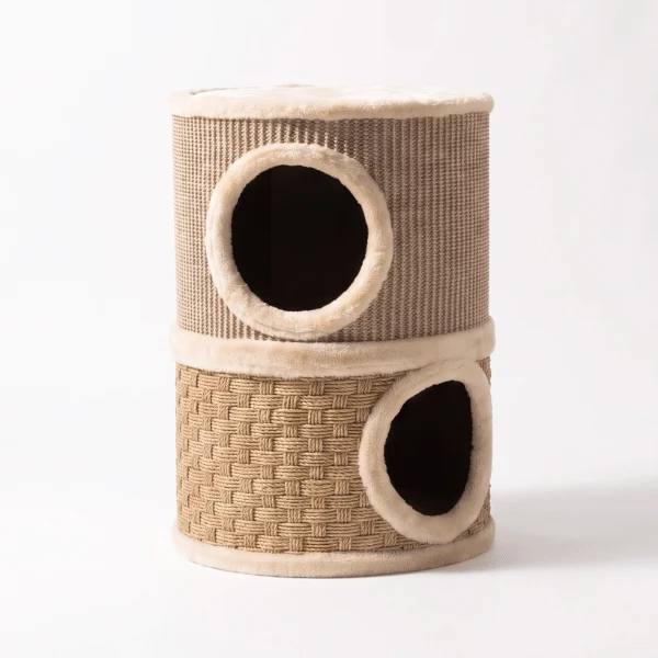 Maisons pour chat - Tonneau griffoir en sisal naturel - TowerGrif™