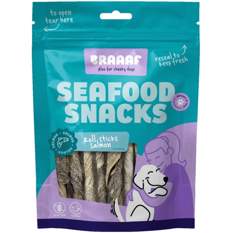 Braaaf Bâtonnets de Saumon 12cm