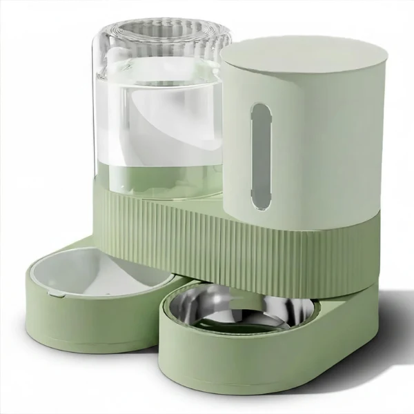 Distributeur eau et croquette chat - Gravitaire modulable 360° - FlexiDuo™