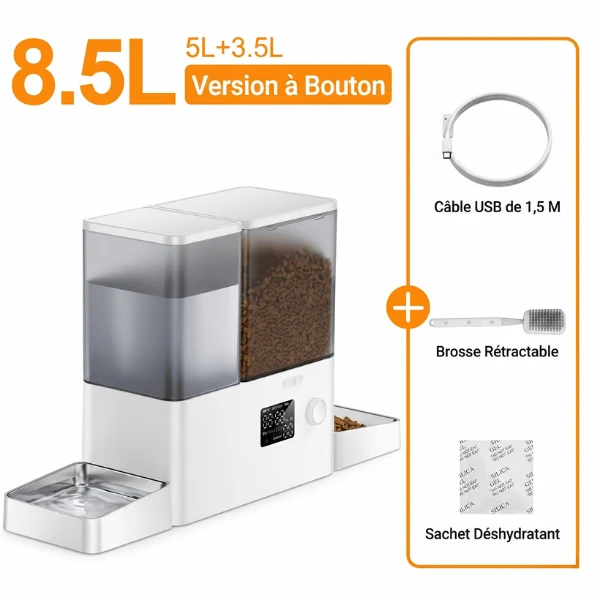 Distributeurs nourriture pour chats - Eau croquettes automatique - HydraMeal™