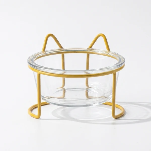 Gamelle en verre pour chat - surélevée & ergonomique - Catélys™