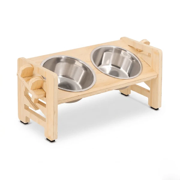 Gamelle double pour chat - Ajustable & surélevée - FlexiDuo™