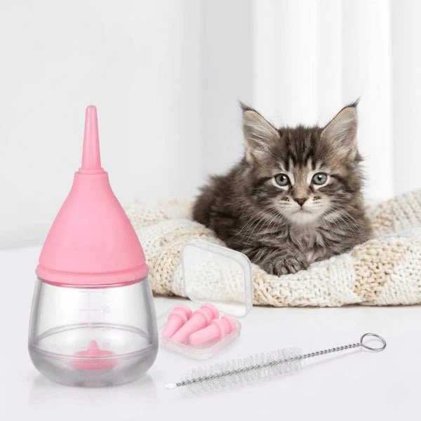Mini biberon chaton - 40 ml à tétine élastique précise - SoftMilk™