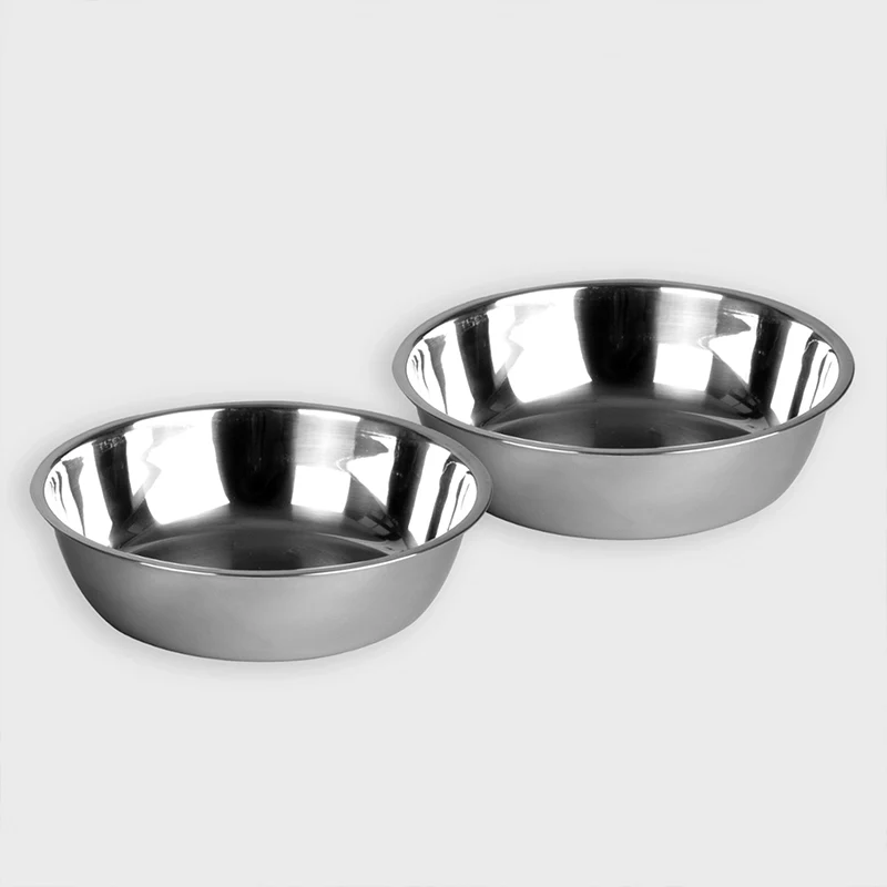 Set de 2 gamelles pour chien et chat en acier inoxydable - Bols pour chien et chat | Station de nourriture avec 2 gamelles pour animaux