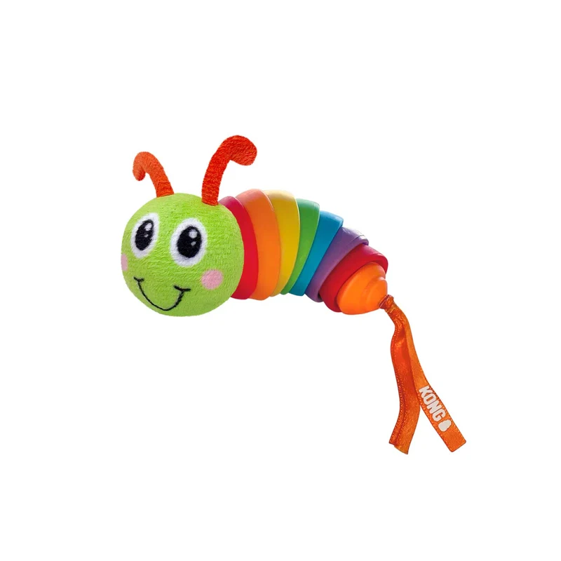 Katzenspielzeug KONG® Bat-A-Bout Clackz Raupe