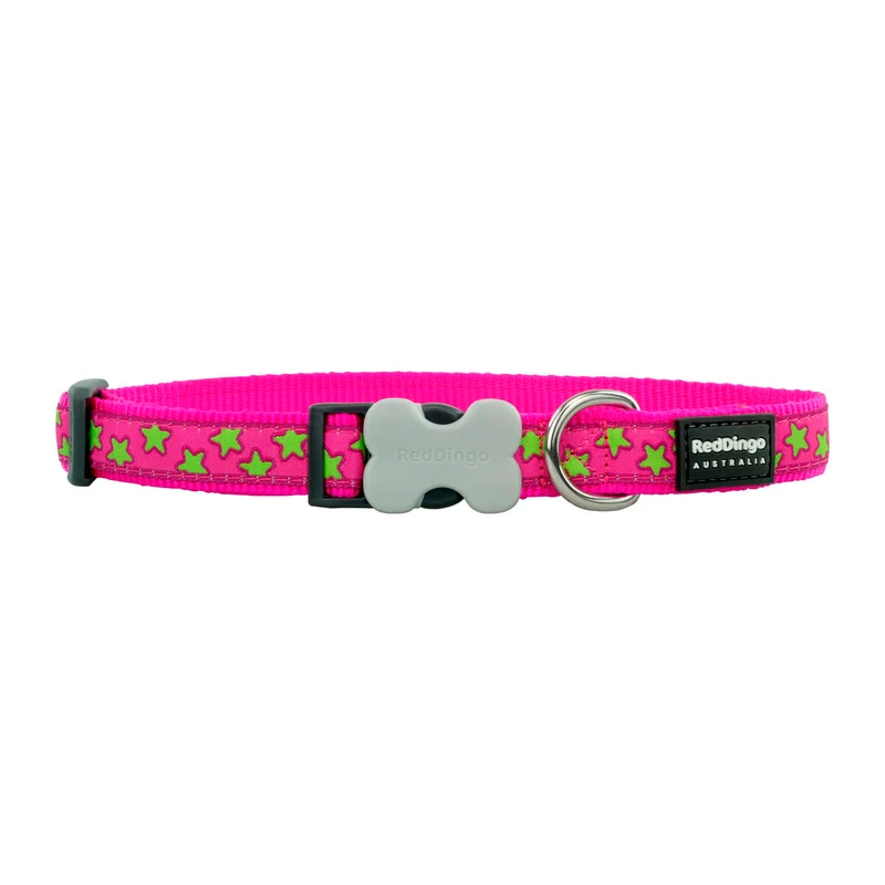 Collier pour Chien Red Dingo Stars 20-32 cm Rose Rouge