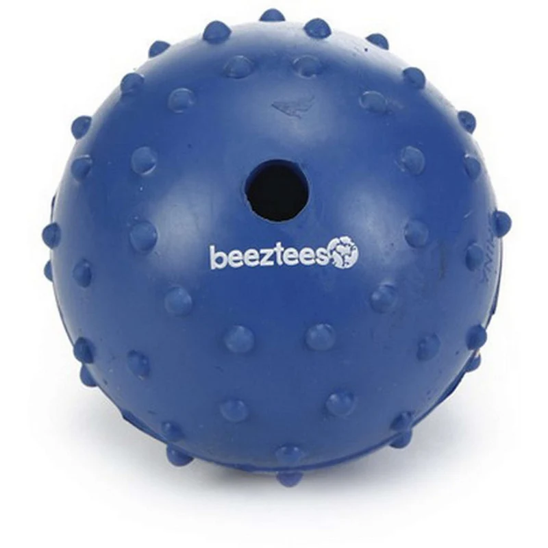 Beeztees Balle Caoutchouc avec Cloche Massif Bleu
