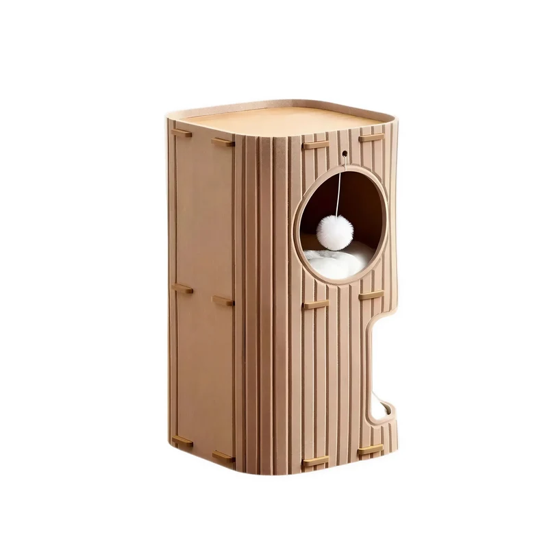 Tour de Cachette pour Chat en Carton Empilable