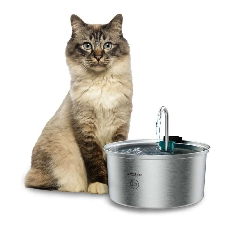 Fontaine pour Animaux de Compagnie Cecotec 3200 Refresh Acier Acier inoxydable 3,2 L