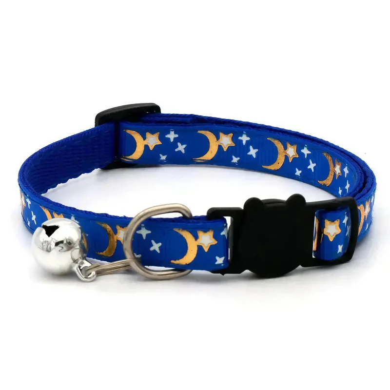 Collier pour Chat Lune Etoile avec Clochette