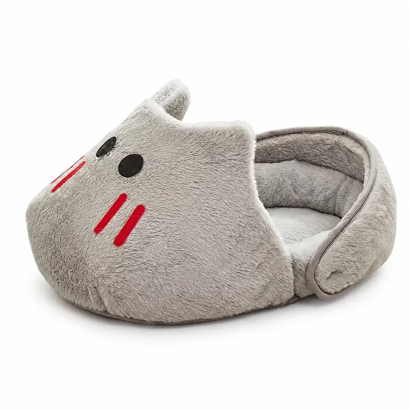 Niche pour Chat Grise Design de Pantoufle