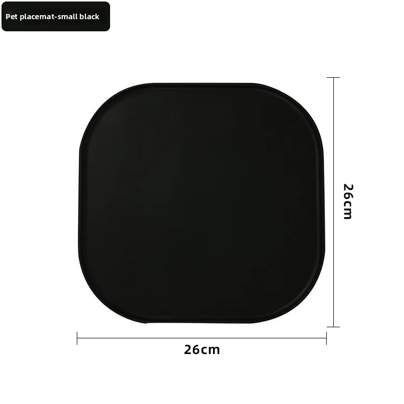 Tapis anti-gaspillage pour gamelle de chat - Noir