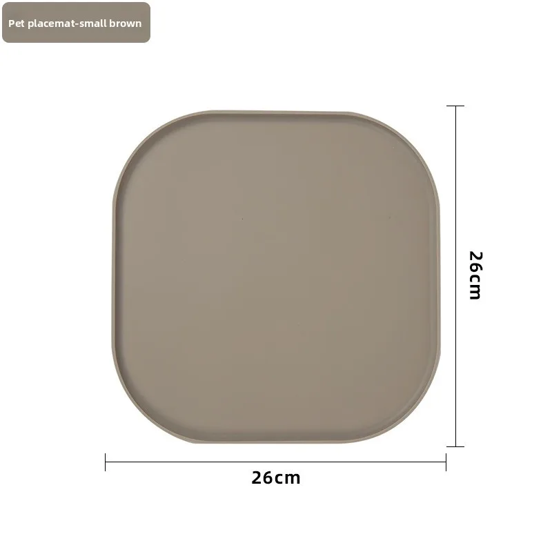 Tapis anti-gaspillage pour gamelle de chat - Beige