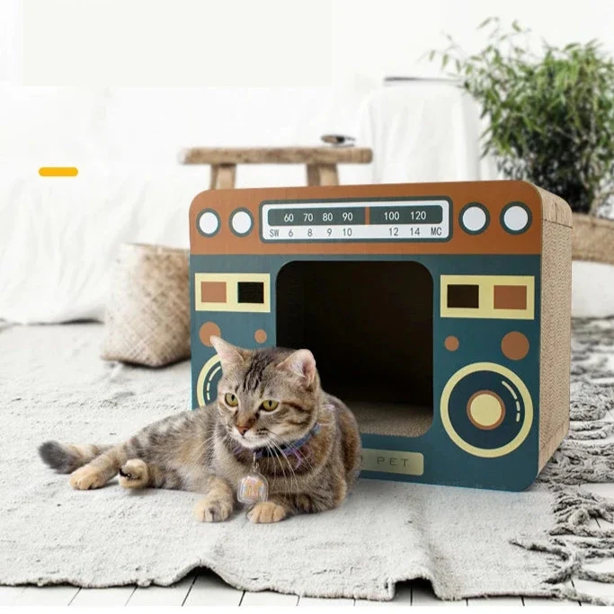 RETRO - Niche pour Chat en Poste de Radio