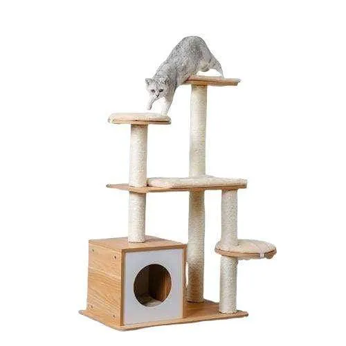 Arbre à chat original bois - Le Sanctuaire Sieste