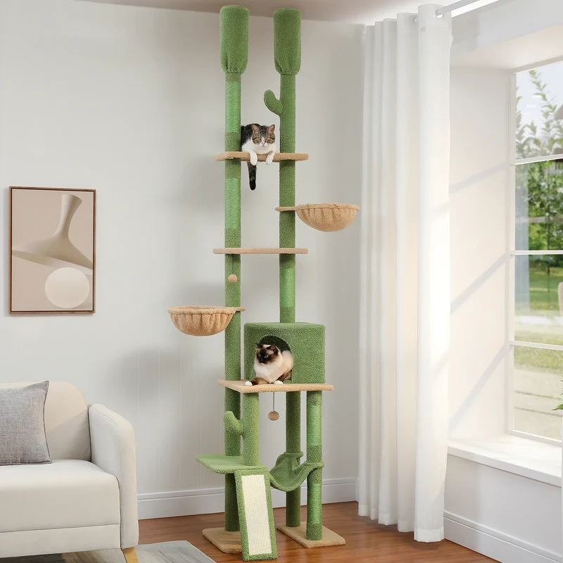 Grand arbre à chat plafond Cactus