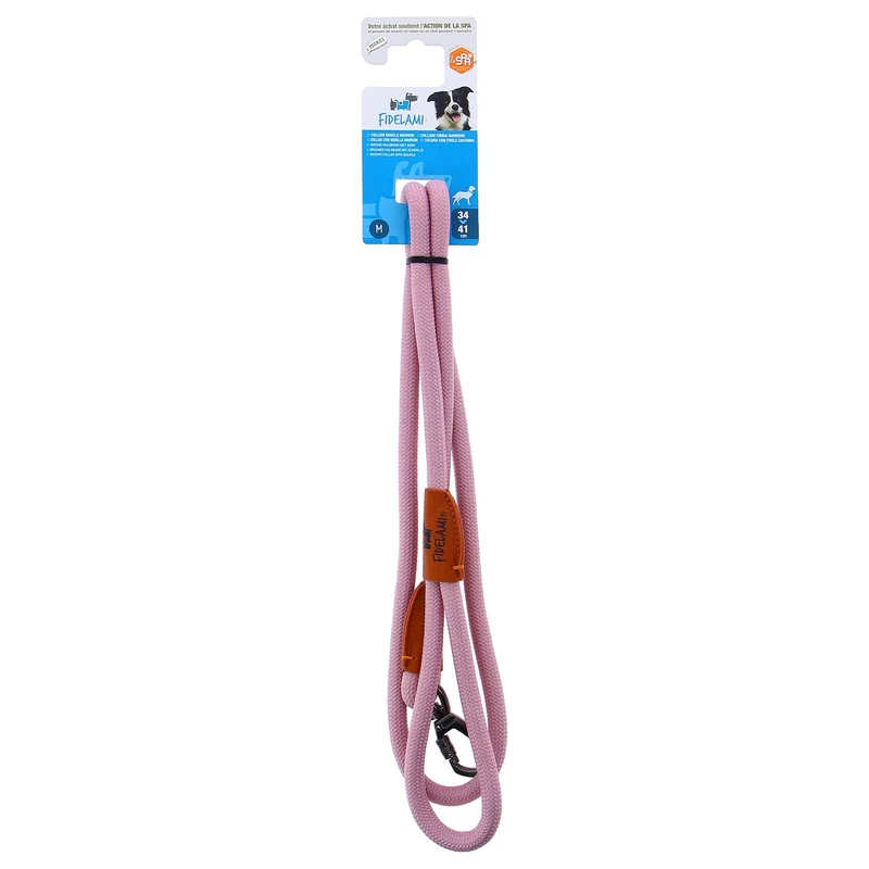 Laisse corde recyclée Rose - Chien