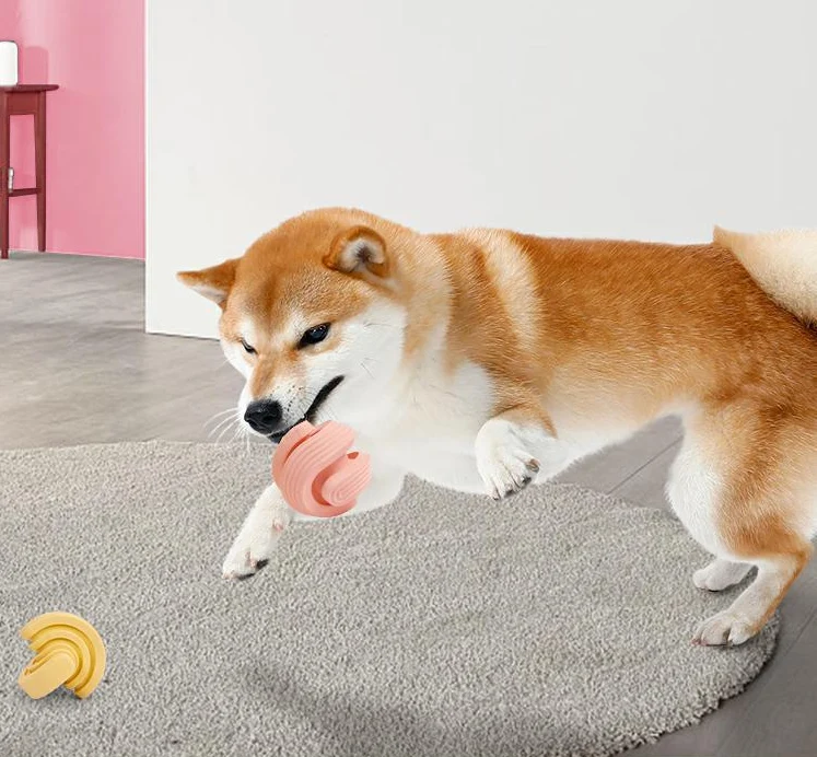 Balle rebondissante en caoutchouc pour chien