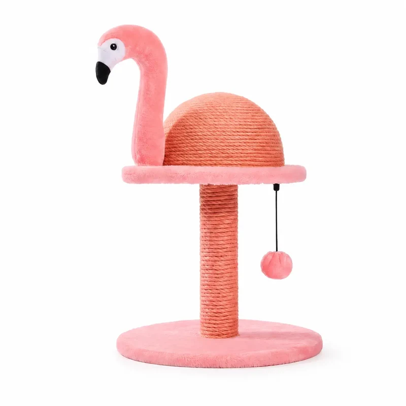 Arbre à chat en forme de flamant rose