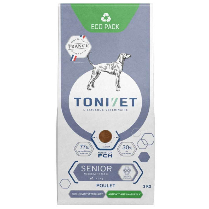 TONIVET SENIOR MEDIUM & MAXI - croquettes chien