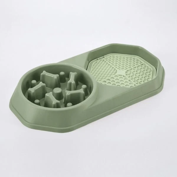Anti glouton chat - Double fonction repas lent et léchage - DuoCalm™