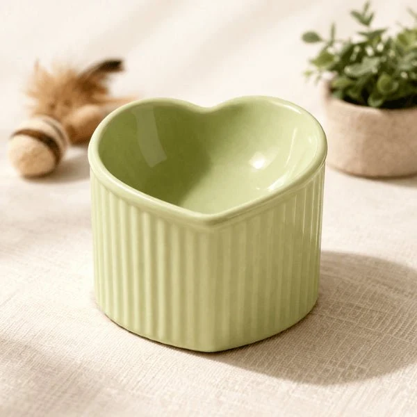 Gamelle en céramique pour chat - Cœur d'amour - LoveCat™