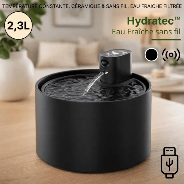 Fontaine à eau chat sans fil céramique pure - Hydratec™