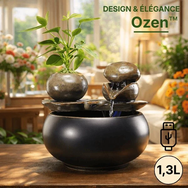 Fontaine à eau chat céramique design naturelle - Ozen™