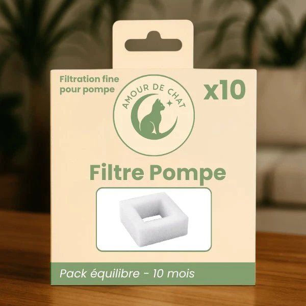 Filtre pompe fontaine à eau chat - extérieur carré