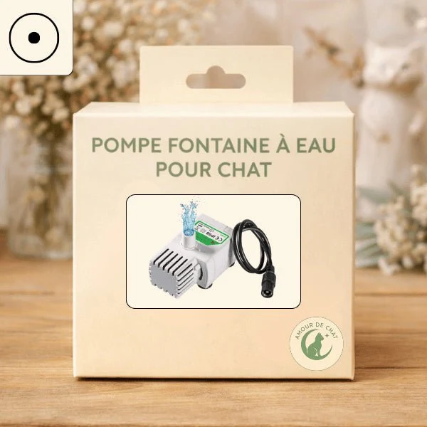 Pompe fontaine pour chat - prise ronde filtrée